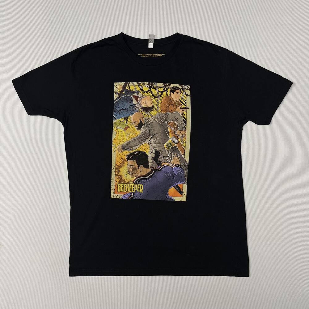 Next Level Apparel Shirt Mens L Black The Beekeeper Graphic Tee Movie Promo